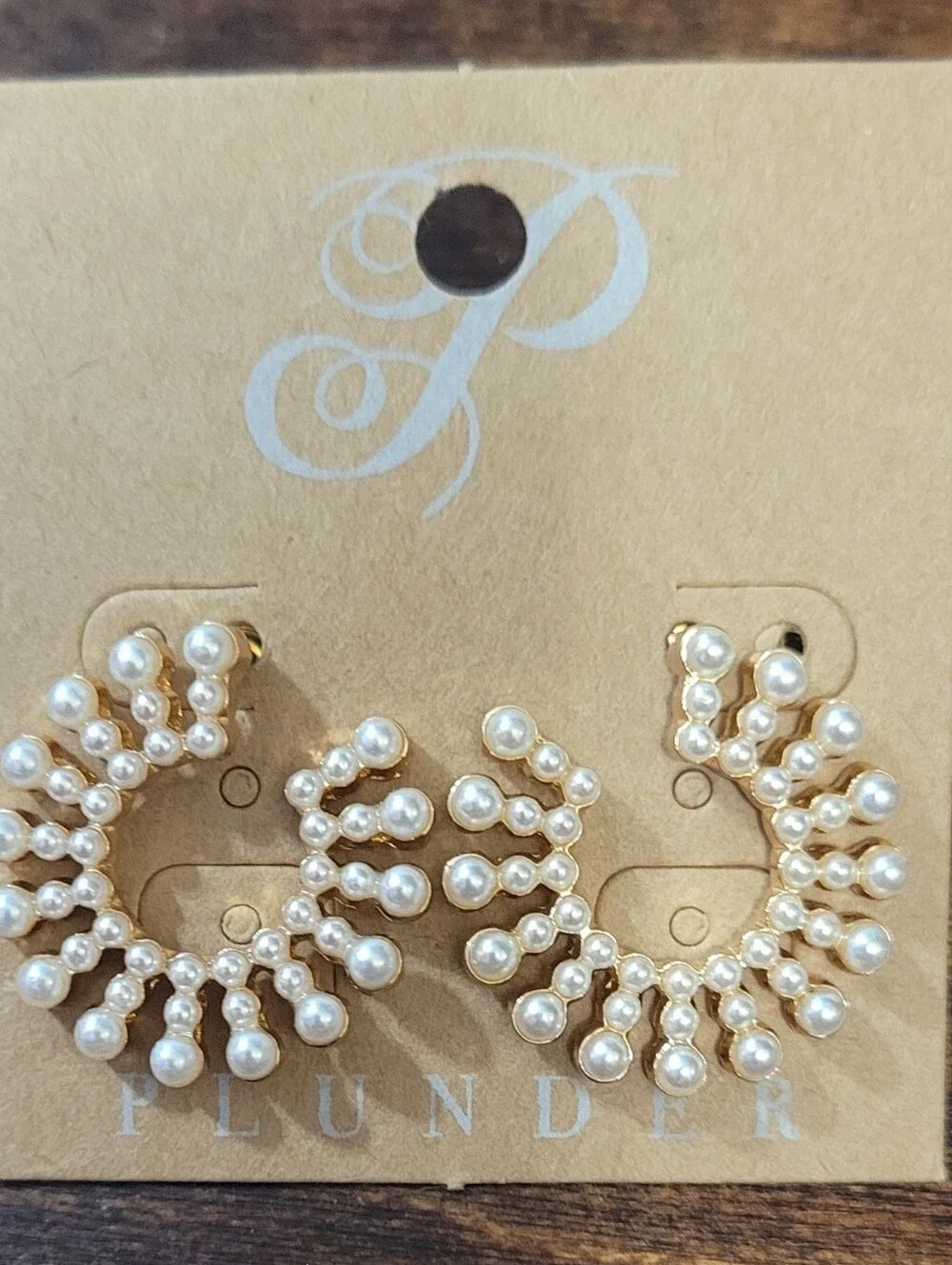 (12) PLUNDER Faux Pearl Stud Earrings